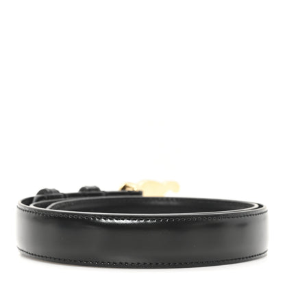 Celine Box Calfskin Medium 25mm Triomphe Belt 75 30 Black 2 of 5