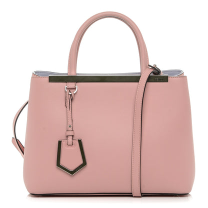 Fendi Vitello Dolce Century Petite 2Jours Tote Bubblegum Lilla Oliva 1 of 8