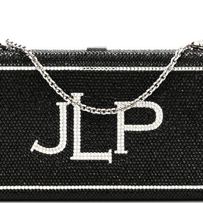 Judith Leiber Crystal Bespoke Slim Slide Clutch Black Silver 7 of 9