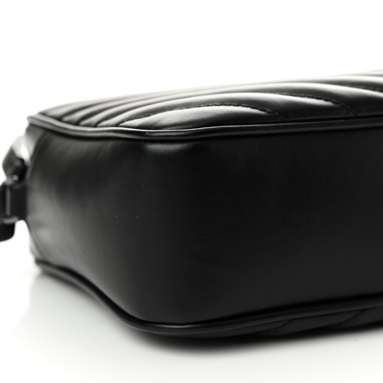 Saint Laurent Calfskin Matelasse Monogram Monochrome Lou Camera Bag Black 9 of 10