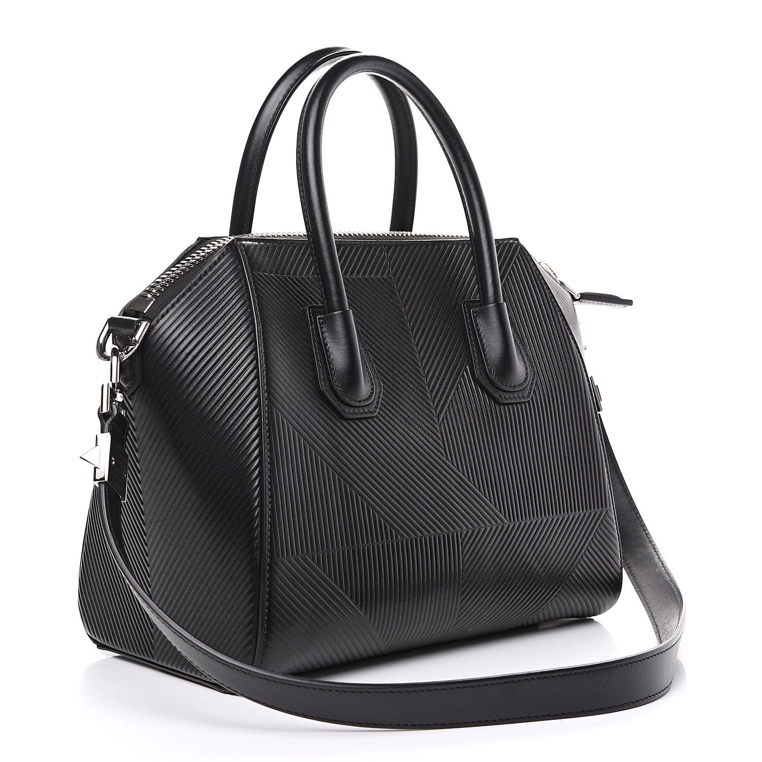 Givenchy Calfskin Geometric Embossed Small Antigona Black 2 of 10