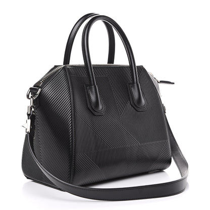 Givenchy Calfskin Geometric Embossed Small Antigona Black 2 of 10