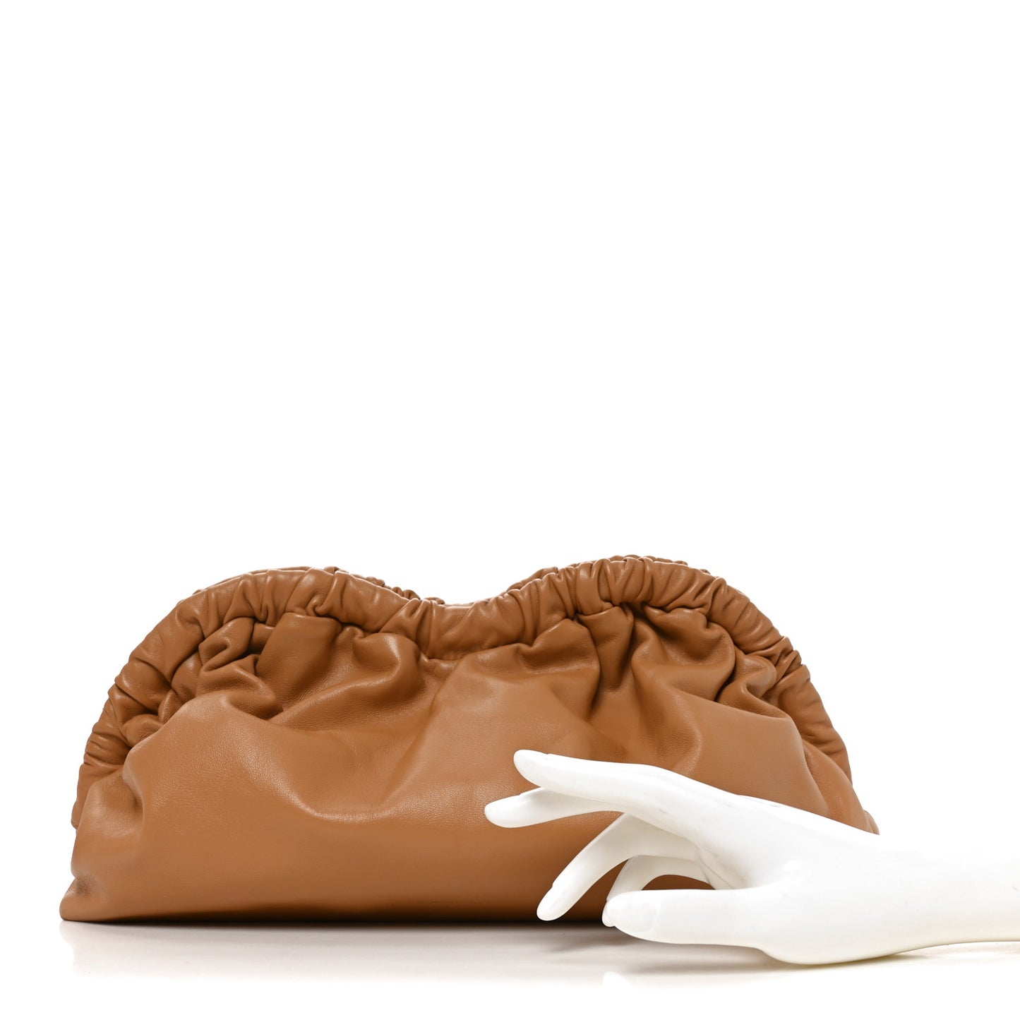Lambskin Cloud Clutch Caramel