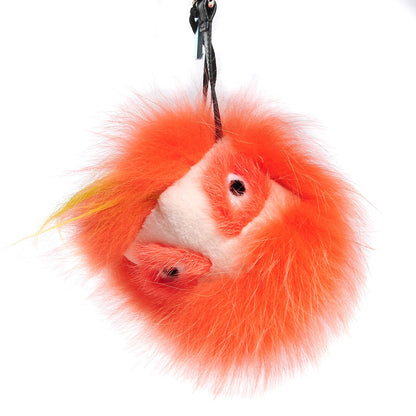 Fendi Fox Rabbit Goat Mink Fur Vitello Flamingo Berrymon Monster Bag Bug Charm 3 of 5