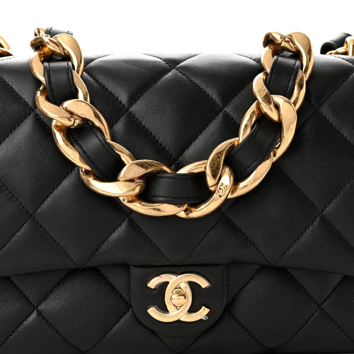 Chanel Lambskin Quilted Large CC Funky Town Flap Black 8 of 10