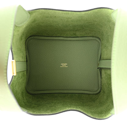 Hermes Taurillon Clemence Picotin Lock 18 PM Vert Criquet 5 of 11