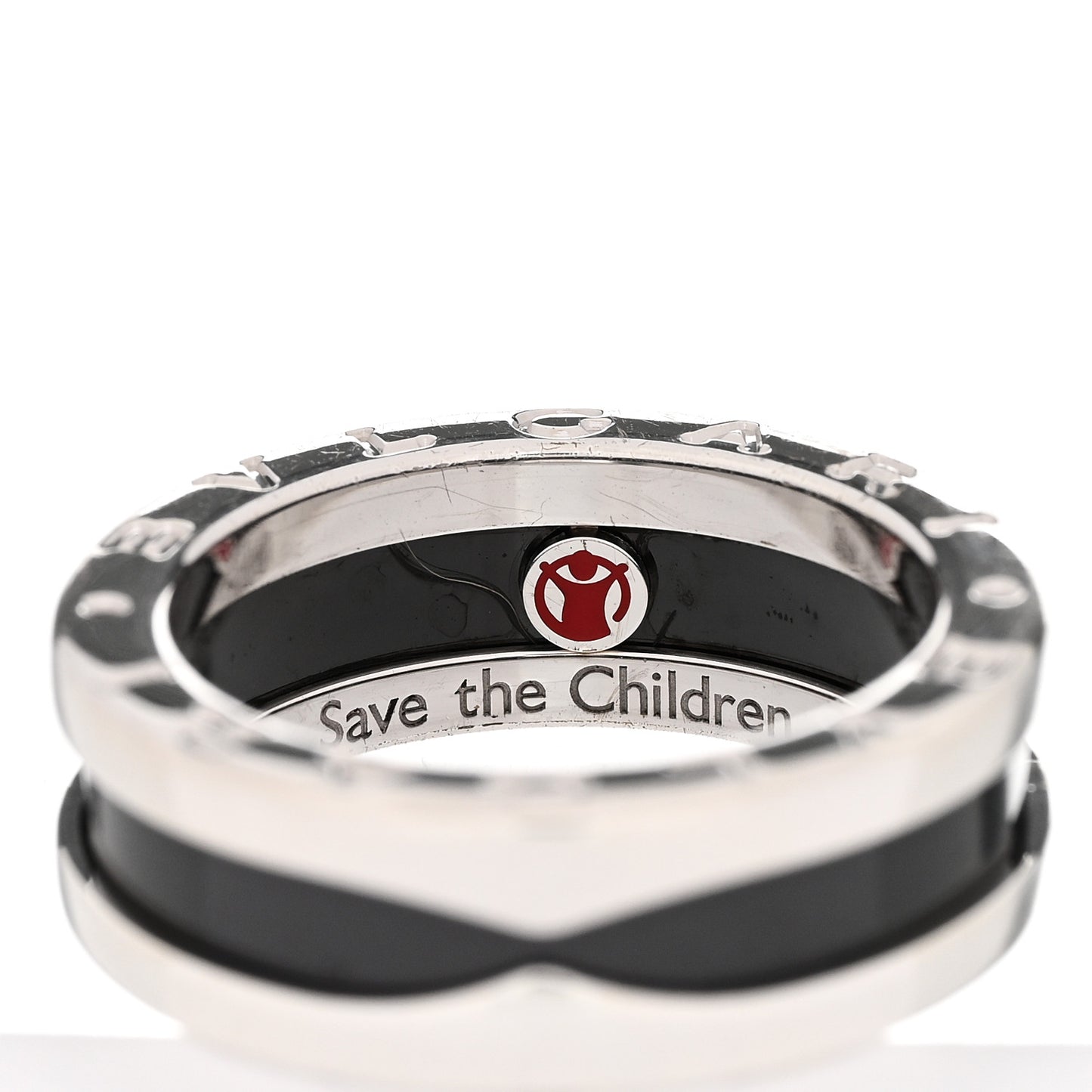 Sterling Silver Ceramic Save The Children One-Band Ring 50 5.25
