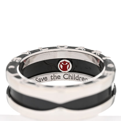 Bulgari Sterling Silver Ceramic Save The Children One-Band Ring 50 5.25 4 of 7