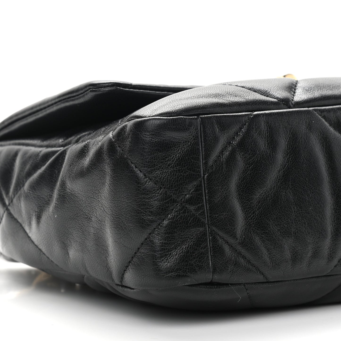 Goatskin Quilted Medium Chanel 19 Flap Black