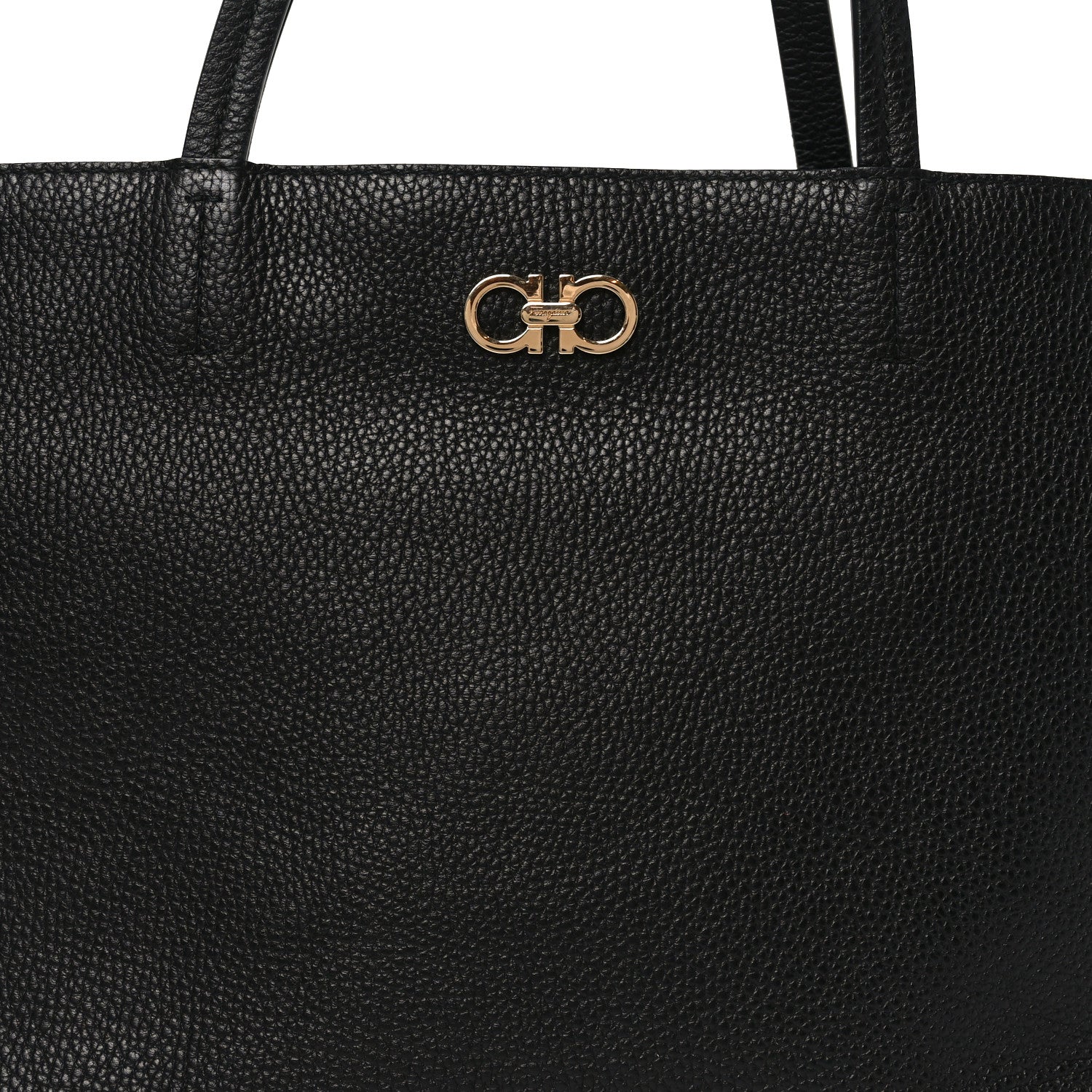 Salvatore Ferragamo Calfskin Medium Tote Black 7 of 9