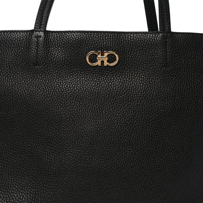 Salvatore Ferragamo Calfskin Medium Tote Black 7 of 9