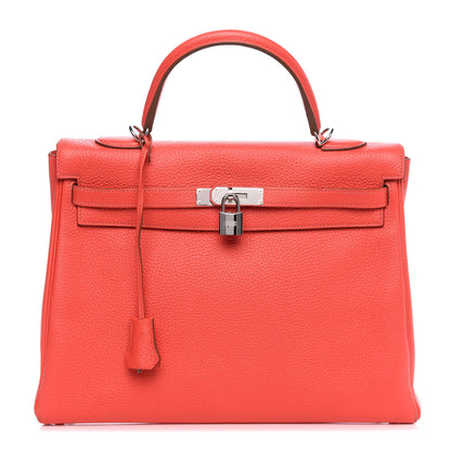 Hermes Taurillon Clemence Kelly Retourne 35 Rose Jaipur 1 of 9