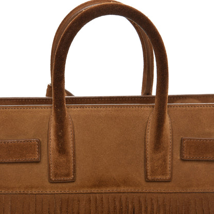 Saint Laurent Suede Fringe Nano Sac De Jour Light Ocre 8 of 10