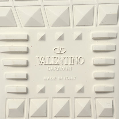 Valentino Garavani Calfskin Rockstud Open Sneakers 38.5 White Lipstick 7 of 10