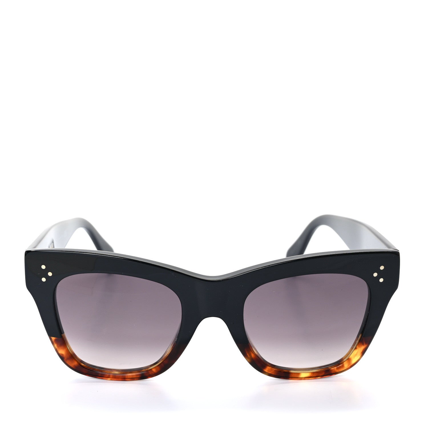 Celine Polarized Acetate Sunglasses CL4004IN Black Havana 2 of 7
