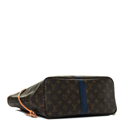 Louis Vuitton Monogram My LV Heritage Neverfull MM Bleu Marine Black 3 of 5