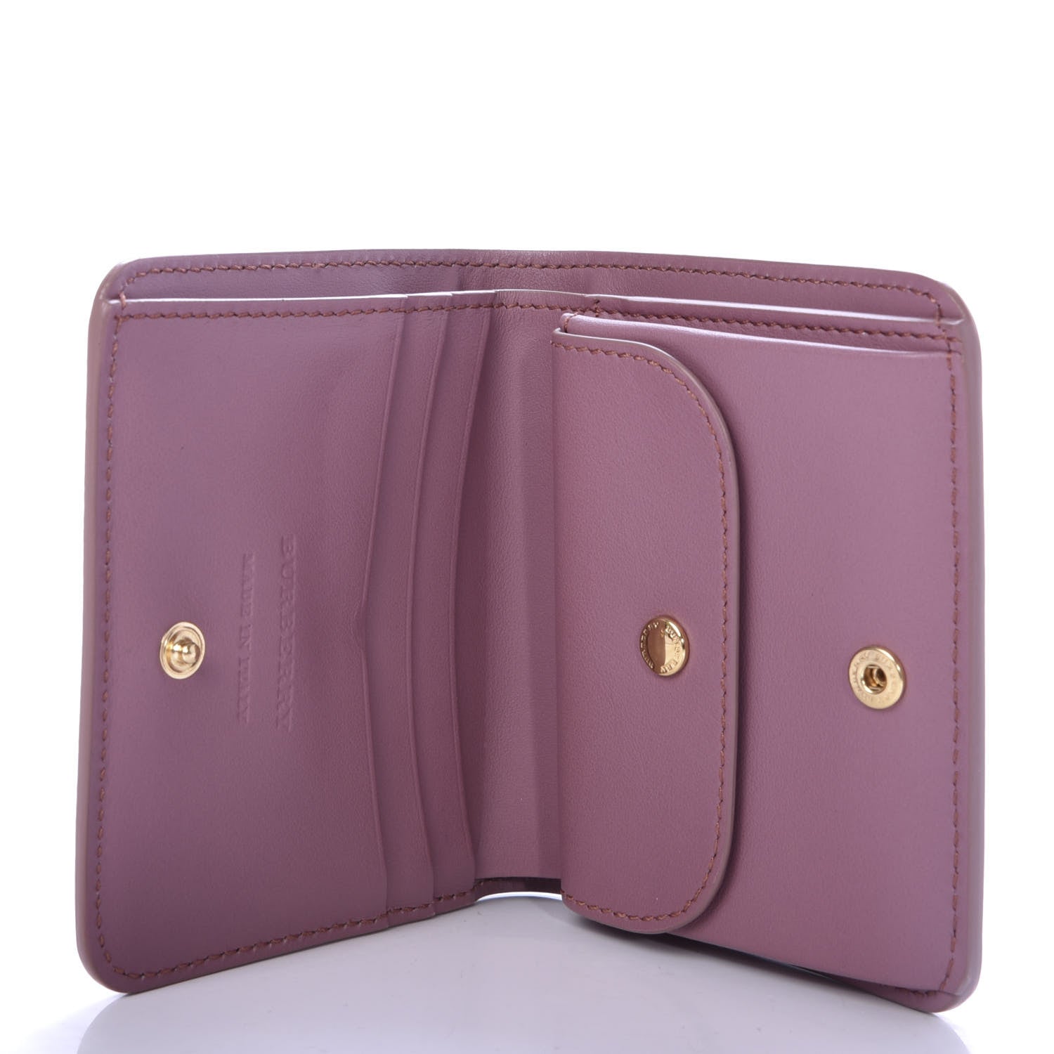 Burberry Grainy Calfskin Compact Wallet Pink 5 of 6