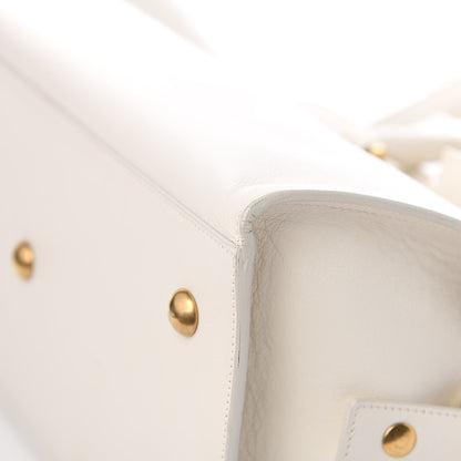Saint Laurent Calfskin Small Classic Y Cabas White 12 of 15