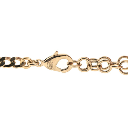 Chanel Metal Enamel Pearl CC Necklace Gold Black White 4 of 4