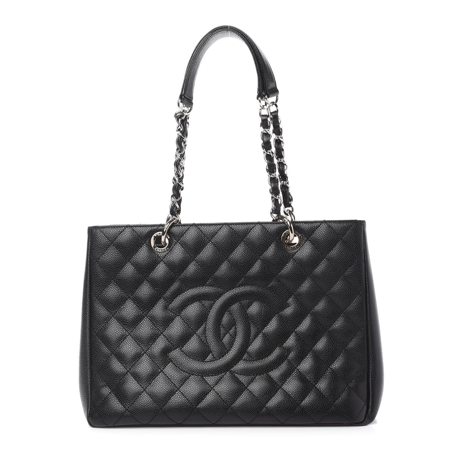 Caviar Quilted Grand Shopping Tote GST Black