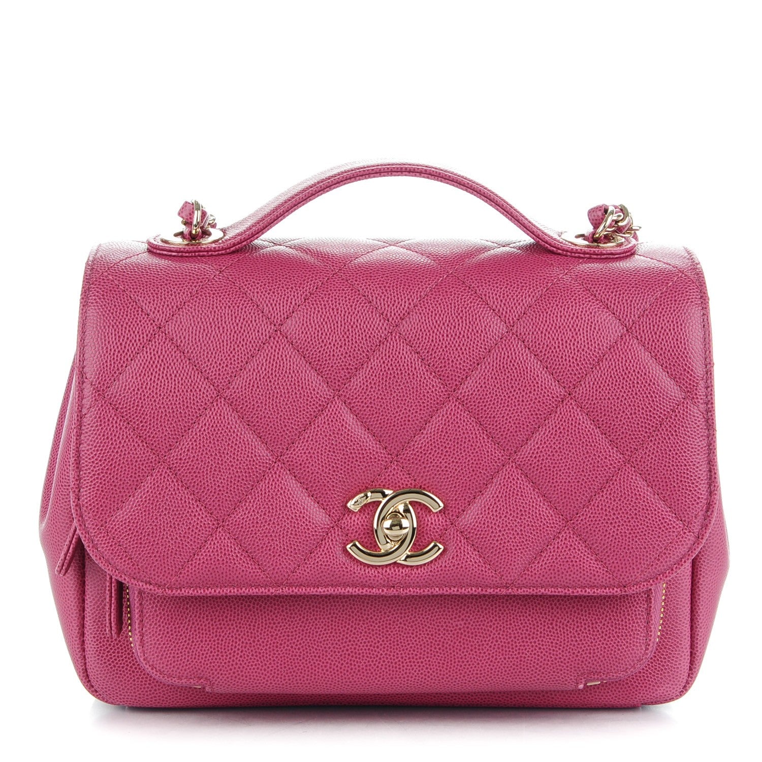 Chanel Caviar Quilted Small Business Affinity Flap Dark Pink 1 of 8