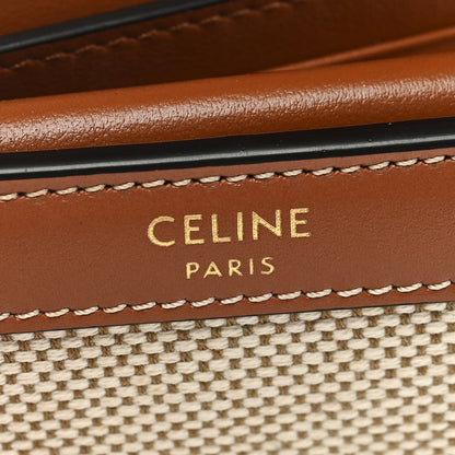 Celine Textile Calfskin Small Triomphe Wallet Natural Tan 6 of 7