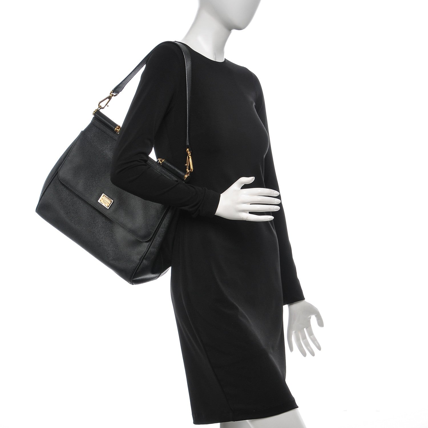 Dolce & Gabbana Dauphine Large Miss Sicily Satchel Black 2 of 6