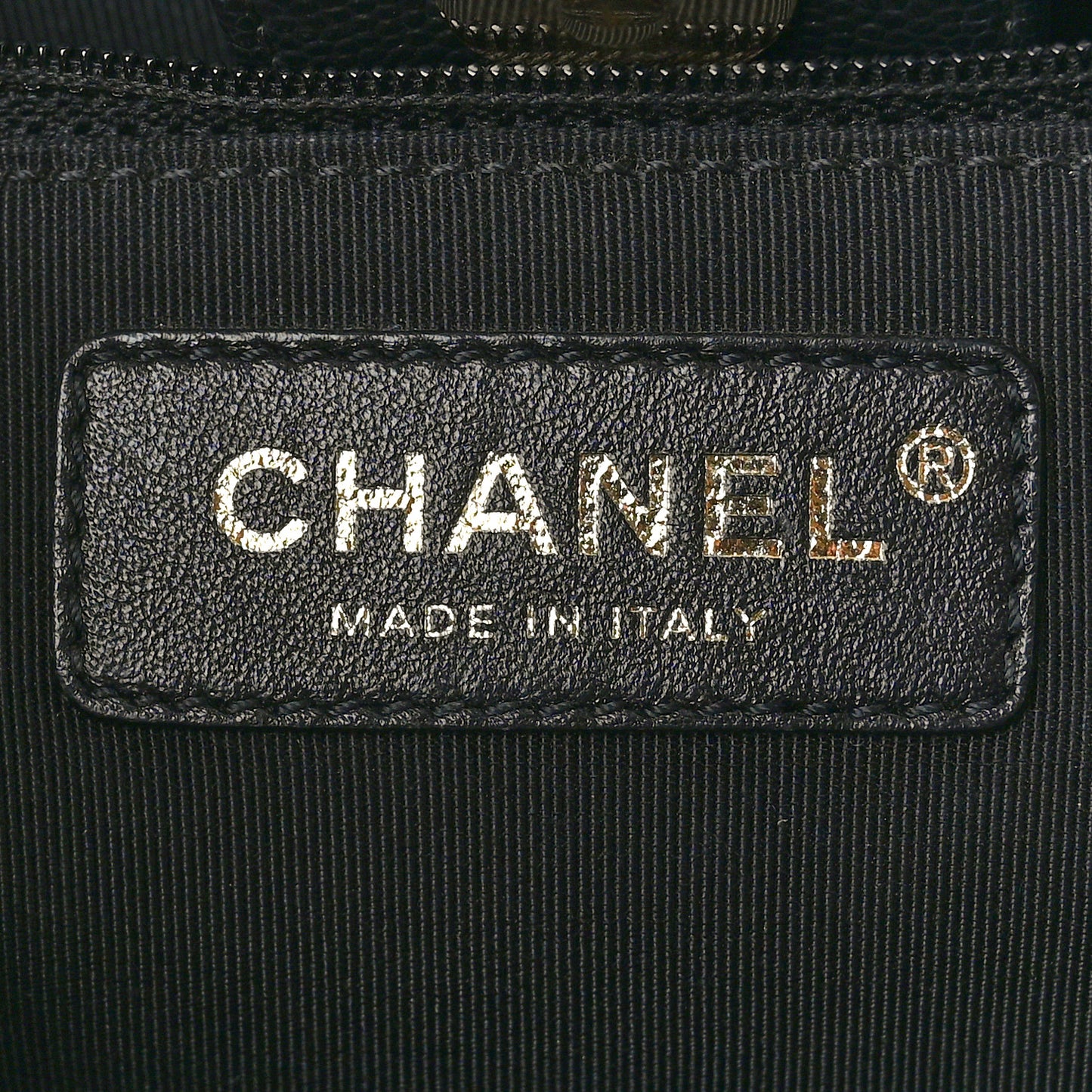 Caviar Quilted In Out Flap Shopping Tote Black