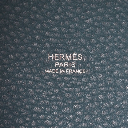 Hermes Taurillon Clemence Picotin Lock 22 MM Bleu Atoll 6 of 8