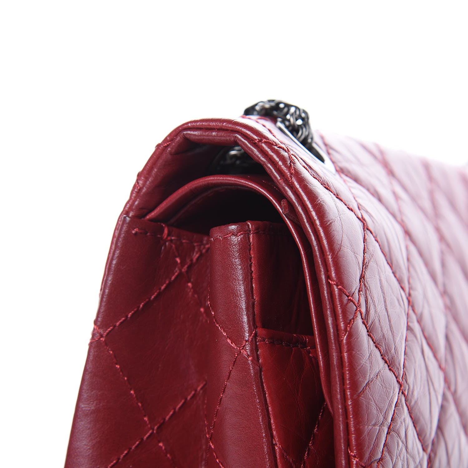 Chanel Aged Calfskin Quilted 2.55 Reissue 226 Flap Red 14 of 15