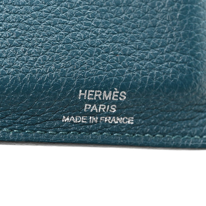 Hermes Togo Epsom Swift Mysore Rooroo 3CC Card Holder Vert Bosphore Amande Kraft Deep Bleu 6 of 8