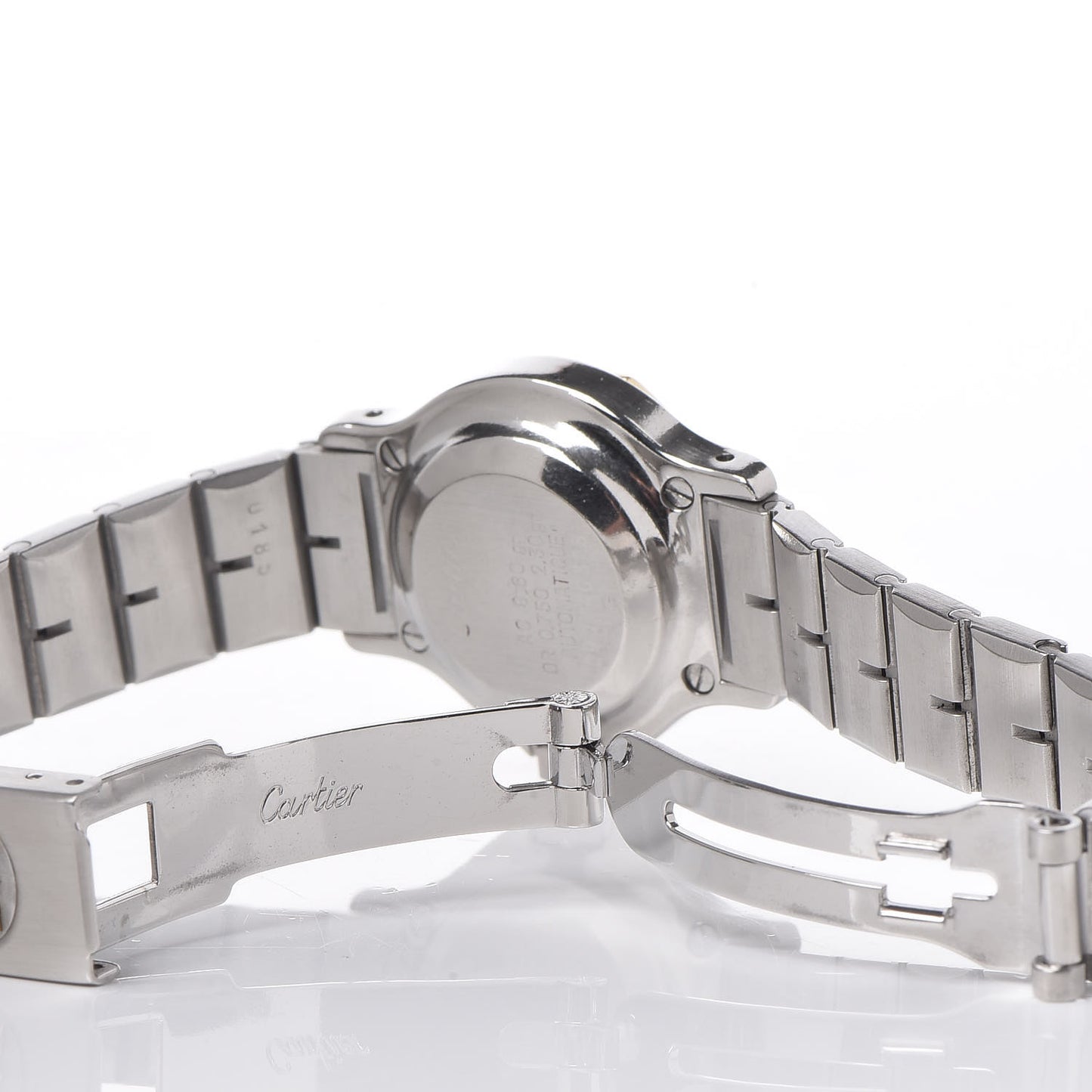 Stainless Steel 18K Yellow Gold 25mm Santos Octagon Automatic Watch