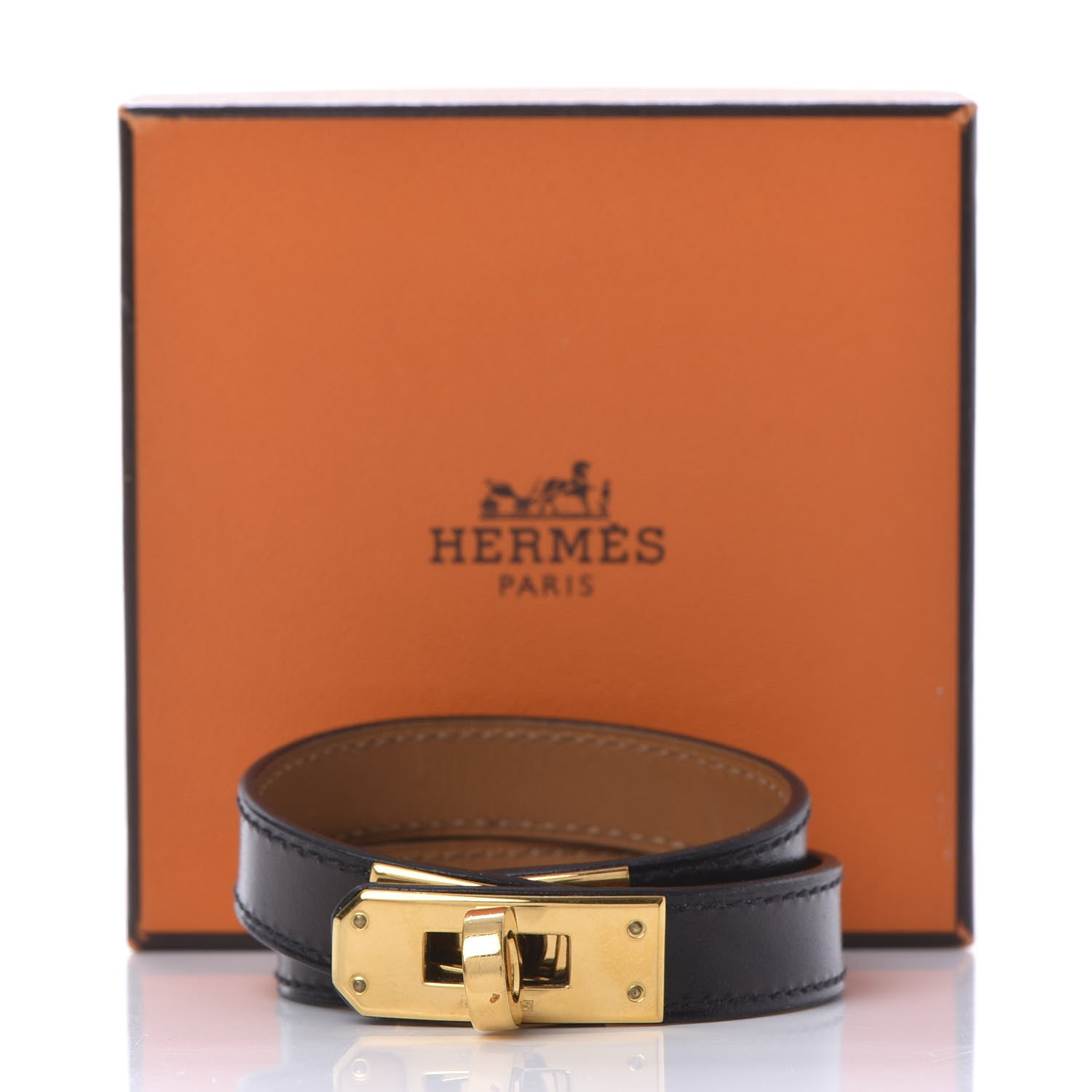 Hermes Box Kelly Double Tour Bracelet S Black 6 of 6