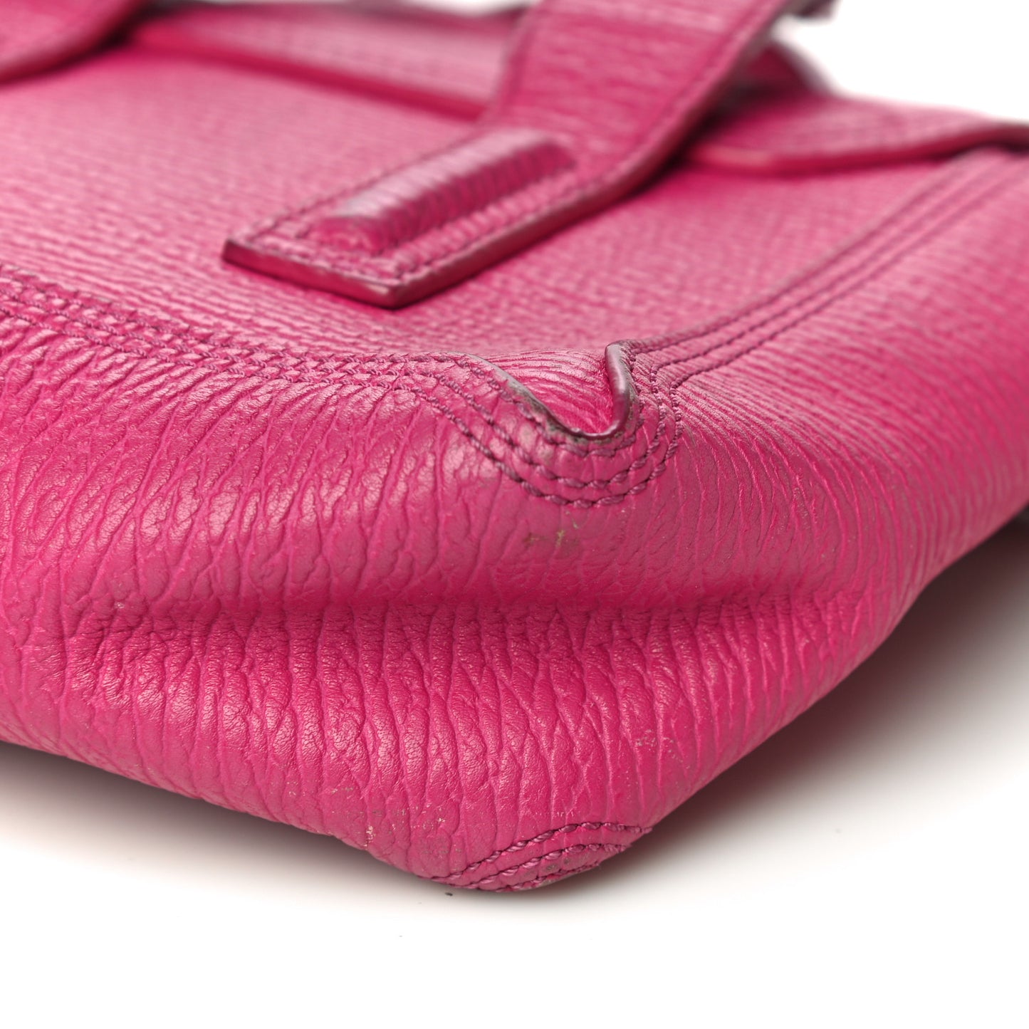 Textured Calfskin Mini Pashli Satchel Fuschia