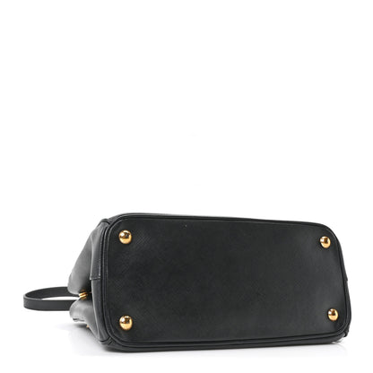 Prada Saffiano Small Galleria Double Zip Tote Black 3 of 9