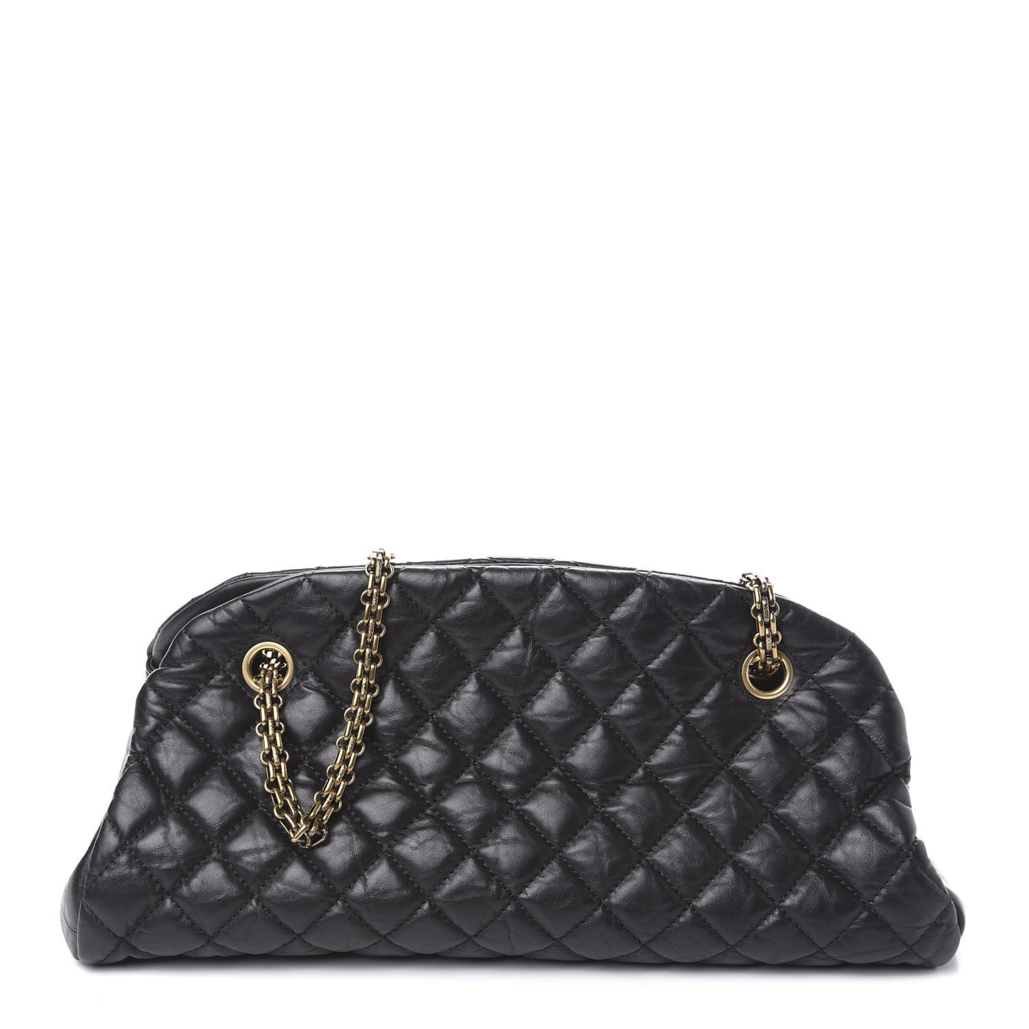 Aged Calfskin Medium Just Mademoiselle Black