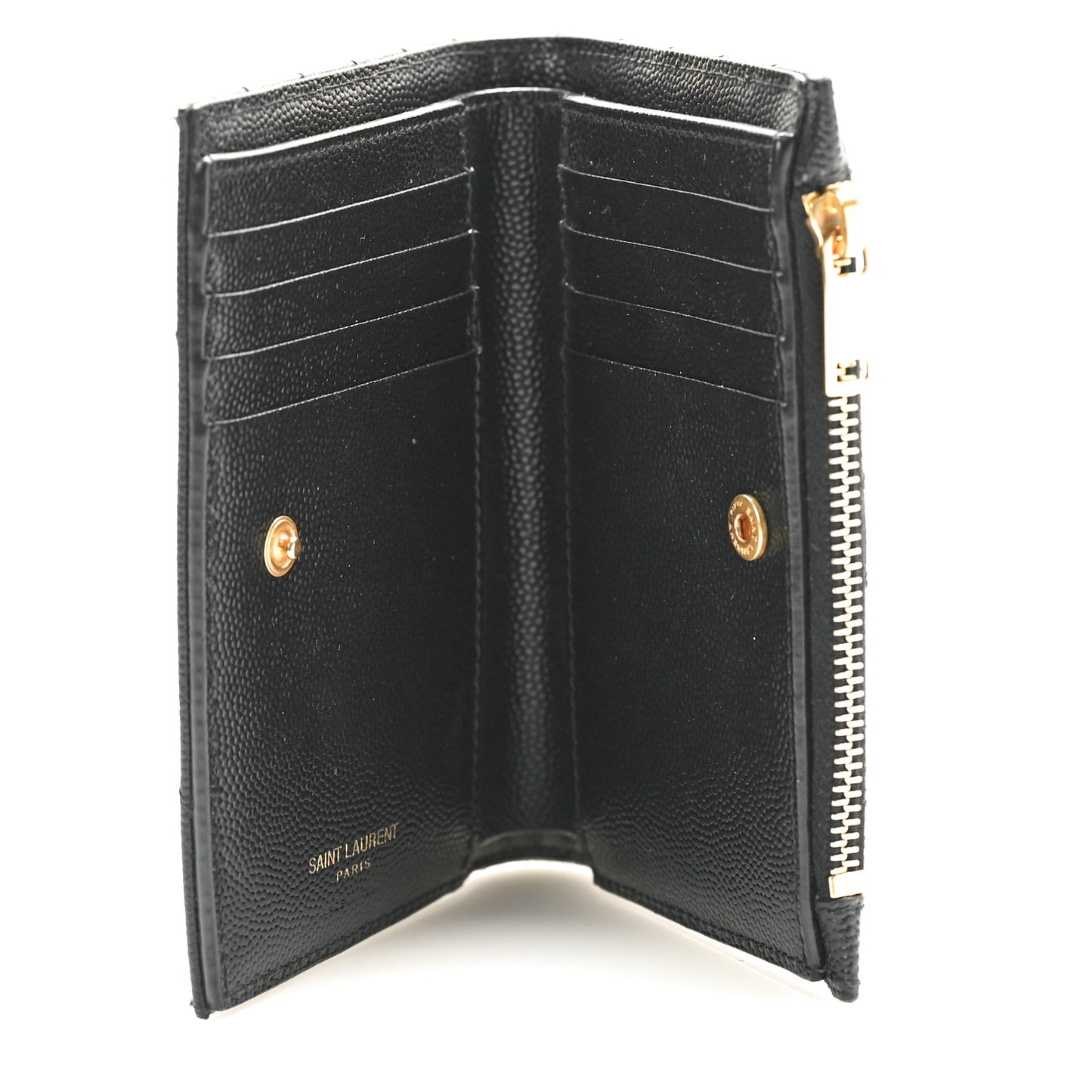 Grain De Poudre Matelasse Chevron Monogram Zipped Card Case Black