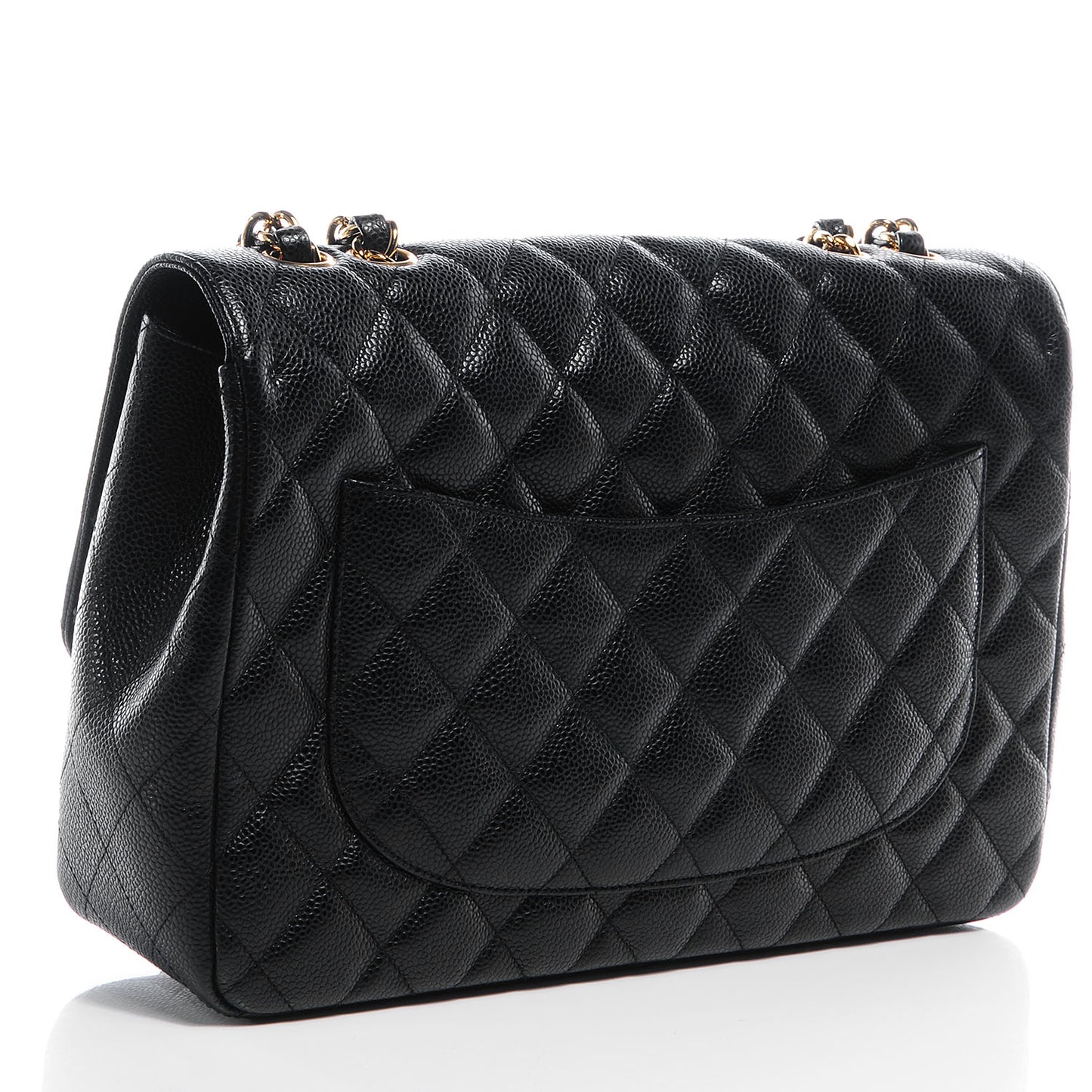 Caviar Jumbo Single Flap Black