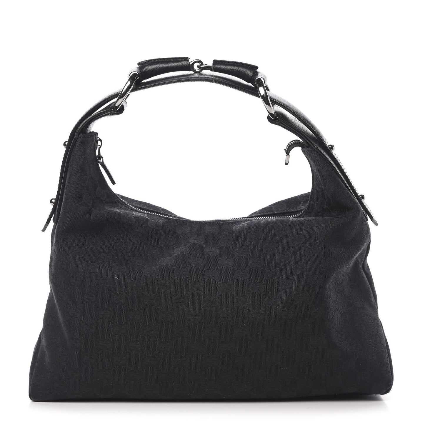Monogram Medium Horsebit Chain Hobo Black
