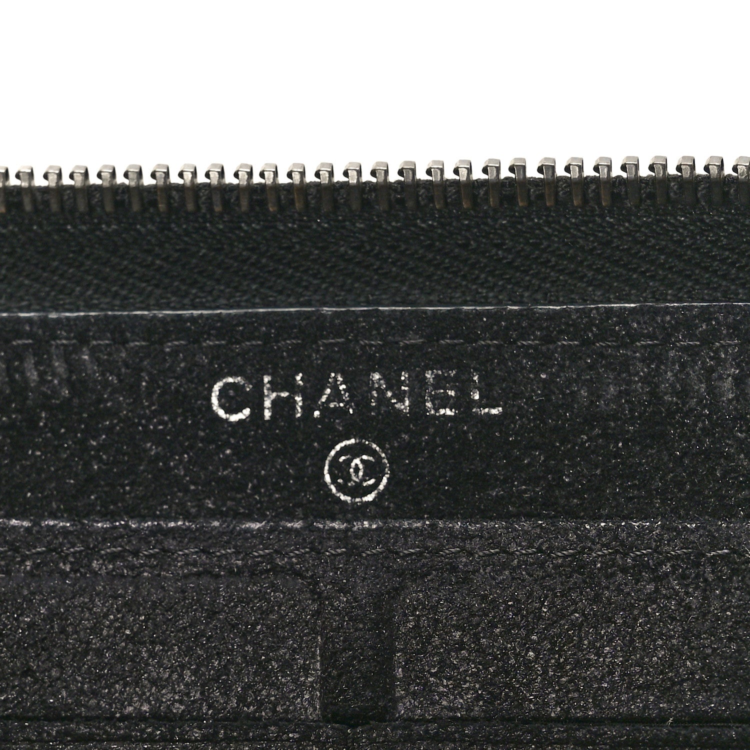 Chanel Iridescent Lambskin Quilted CC Long Zipped Wallet Black 6 of 8