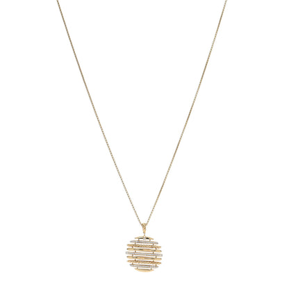 David Yurman 18K Yellow Gold Diamond Tides Pendant Necklace 1 of 5