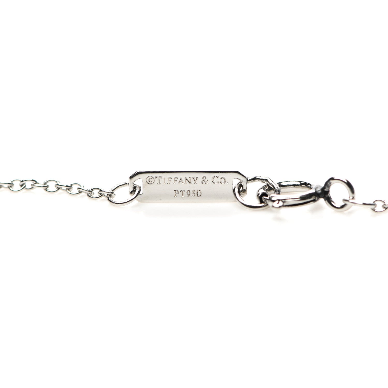 Tiffany Platinum Diamond .12ct Lucida Pendant Necklace 4 of 5