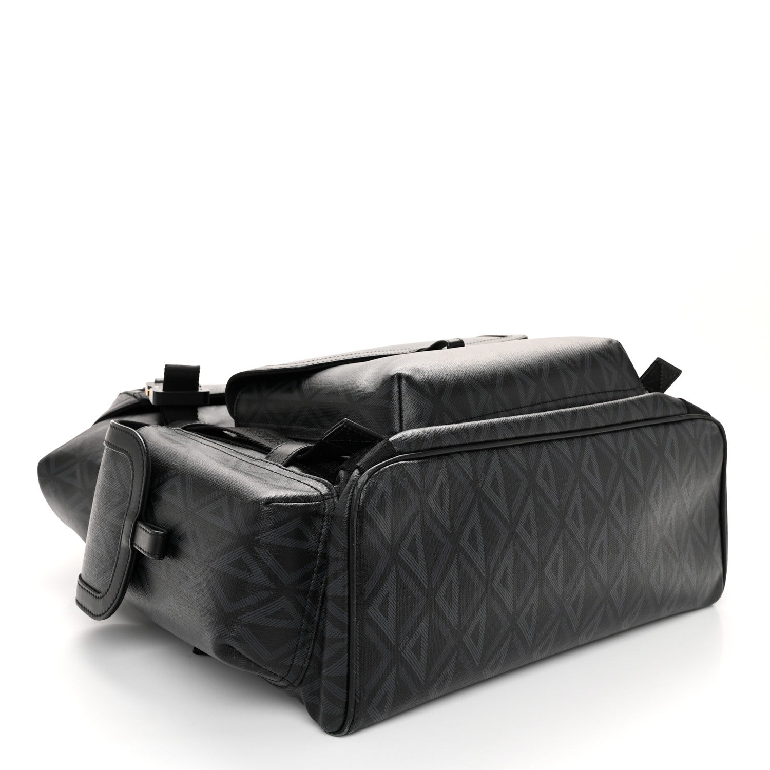 Christian Dior Canvas CD Diamond Hit The Road Backpack Black 4 of 9