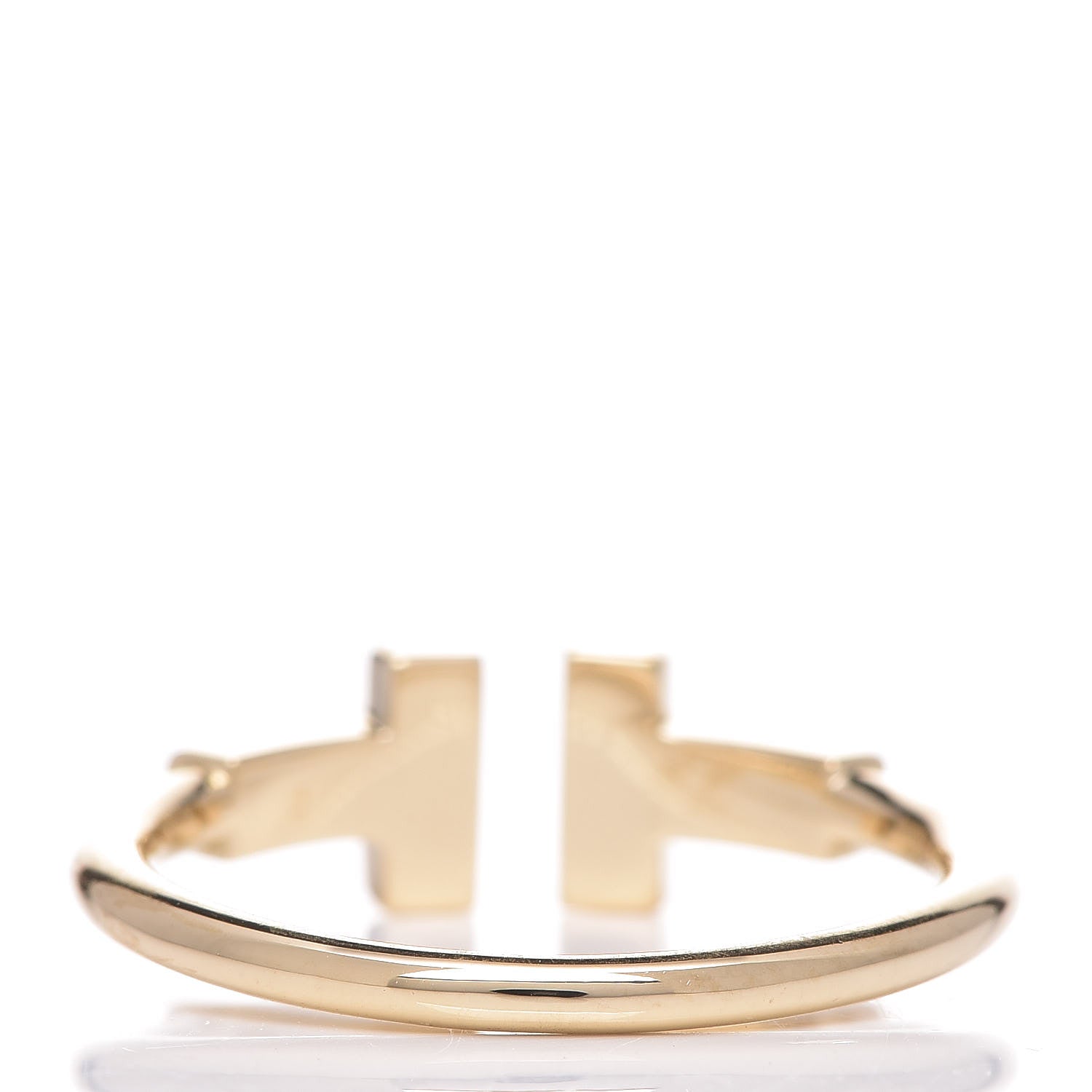 Tiffany 18K Yellow Gold Diamond T Wire Ring 52 6 3 of 4