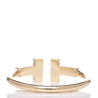 Tiffany 18K Yellow Gold Diamond T Wire Ring 52 6 3 of 4