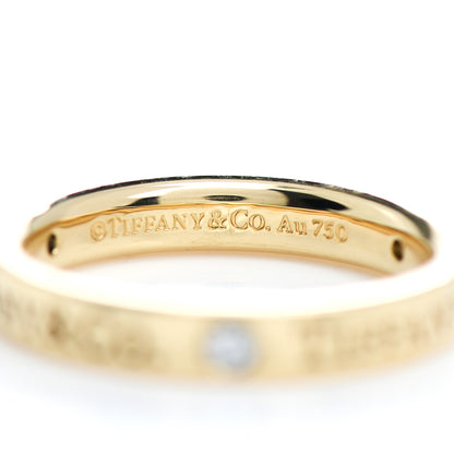 Tiffany 18K Yellow Gold Diamond Logo Band Ring 46 3.75 4 of 4