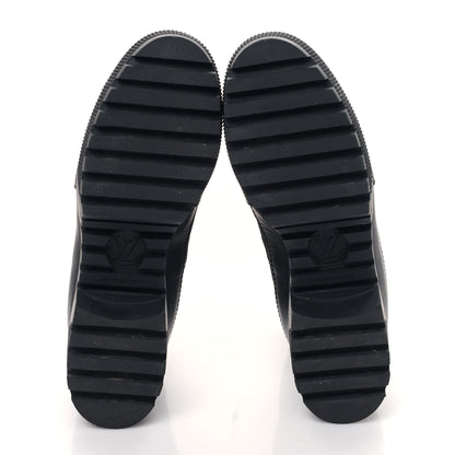 Louis Vuitton Velvet Calfskin Monogram Laureate Platform Desert Boots 39 Black Green 5 of 7