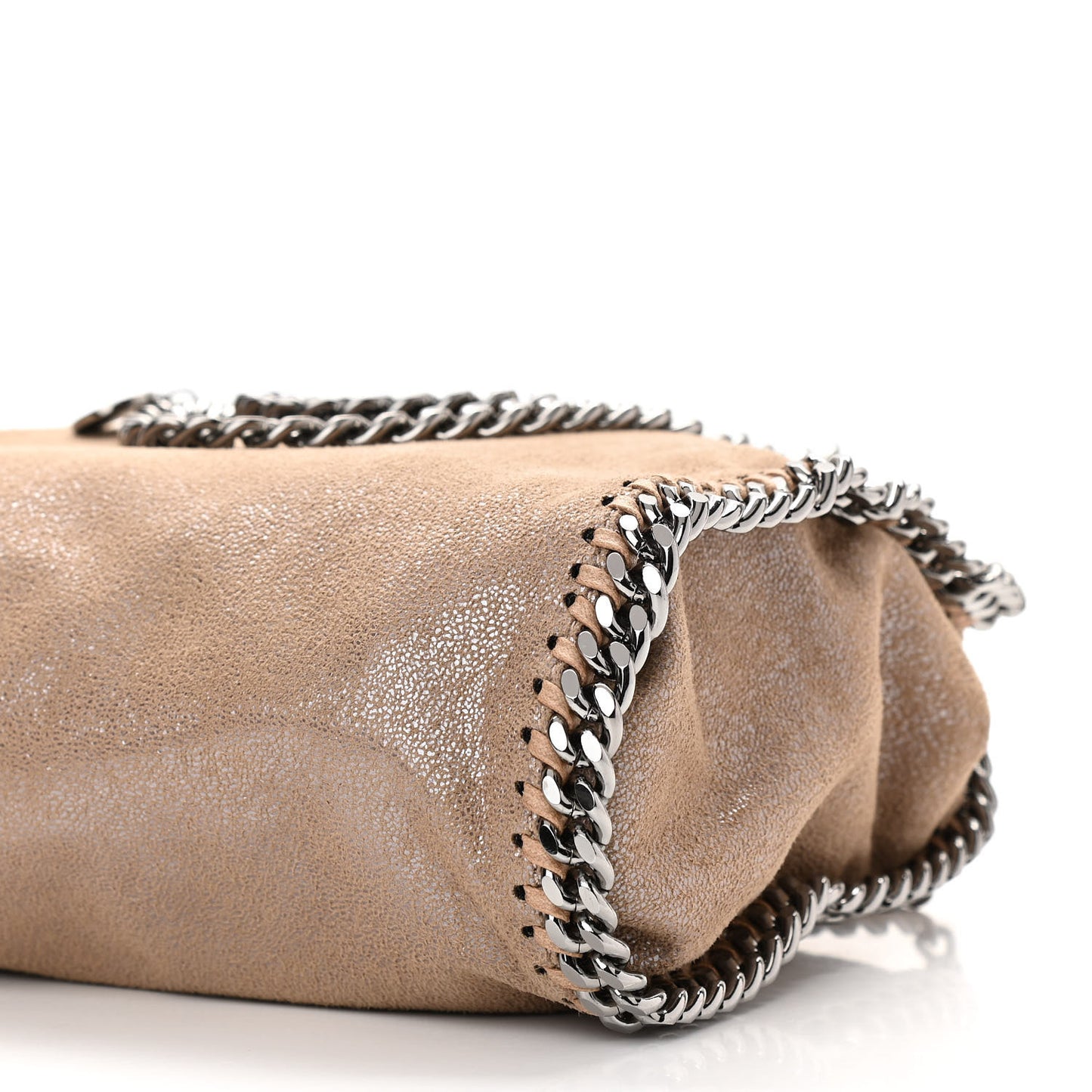 Shaggy Deer Mini Falabella Fold Over Tote Beige