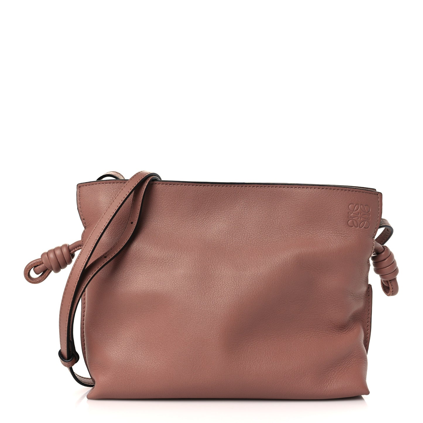 Calfskin Mini Flamenco Knot Bag Blush