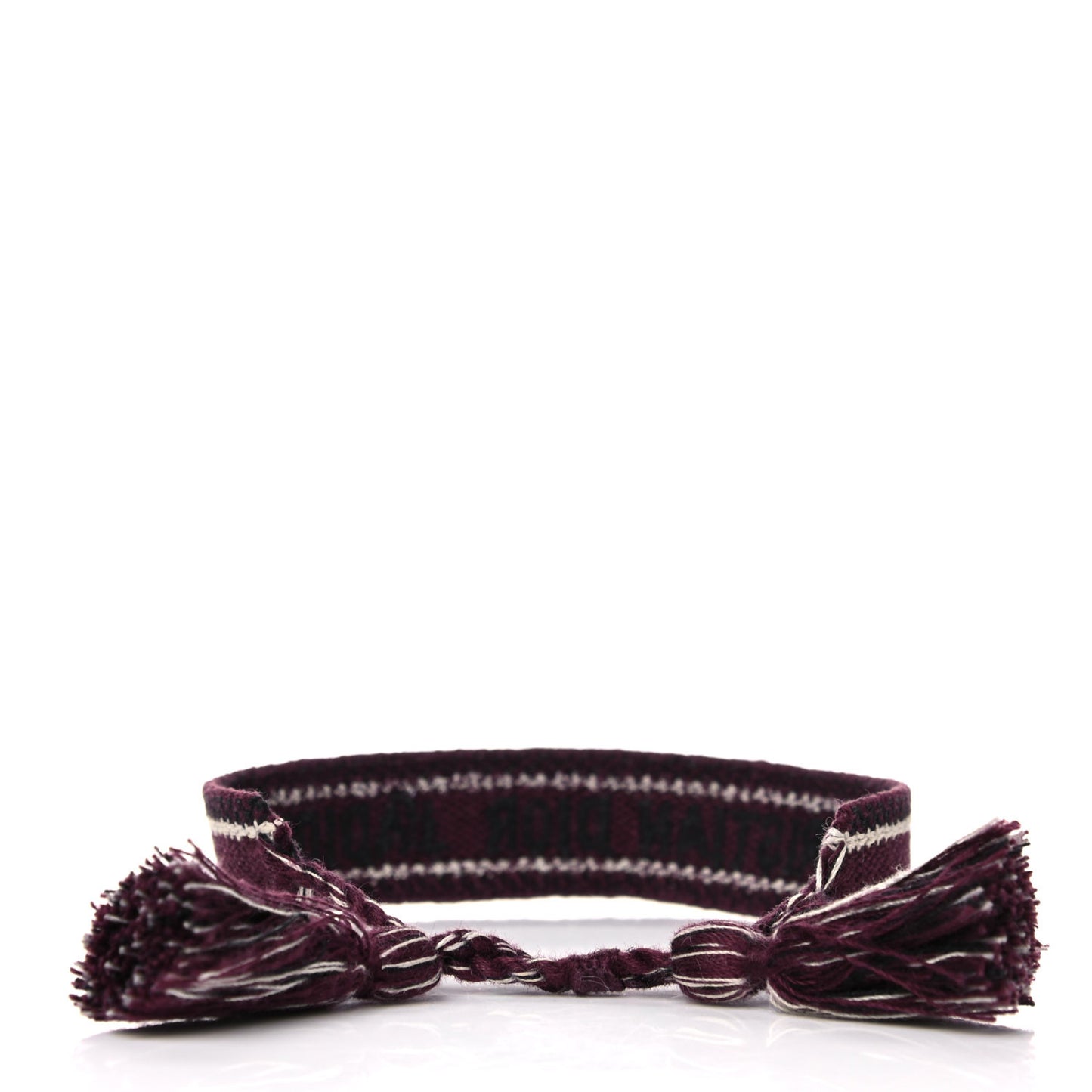 Woven Cotton J'Adior Friendship Bracelet Burgundy